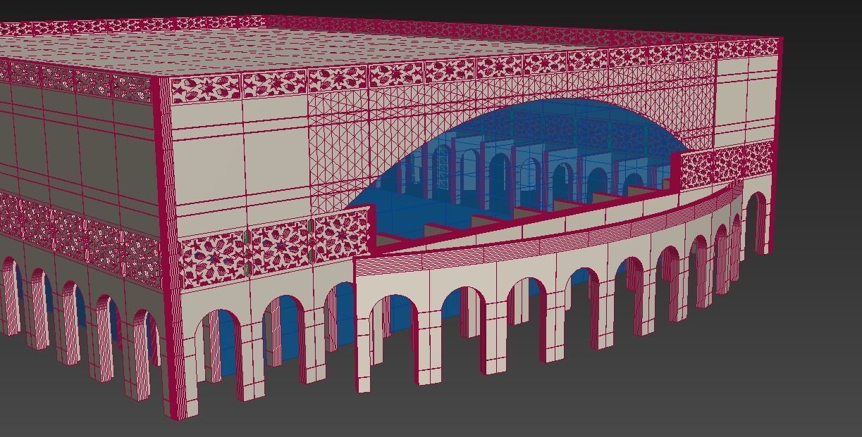 Al Raha Theatre - Arabic Building for exterior No interior 3D model_3