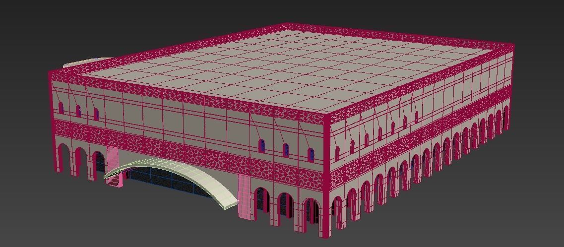 Al Raha Theatre - Arabic Building for exterior No interior 3D model_1