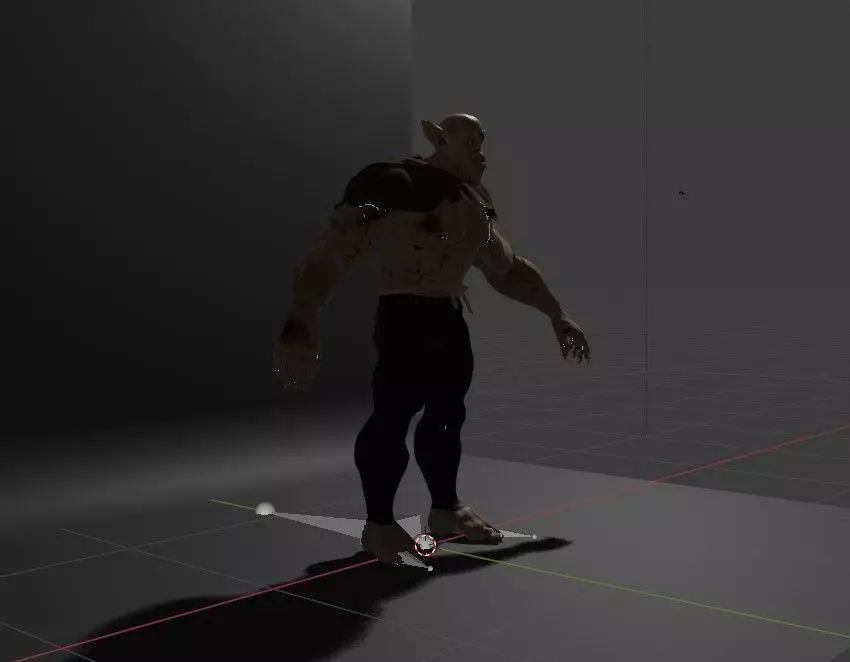 Feral Blood-Splattered Orc Creature - Rigged 3D model_12