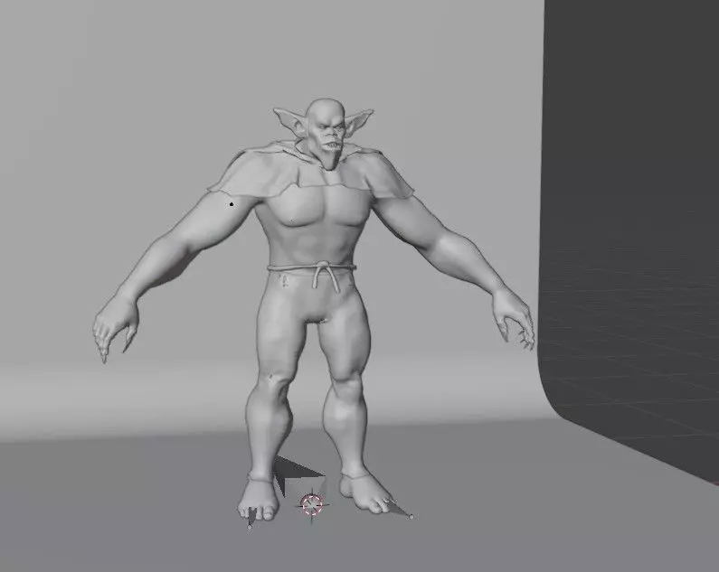 Feral Blood-Splattered Orc Creature - Rigged 3D model_14