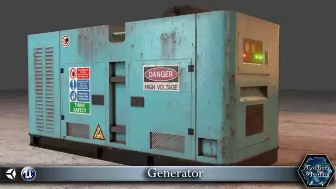 PBR Generator industrial Low-poly 3D model