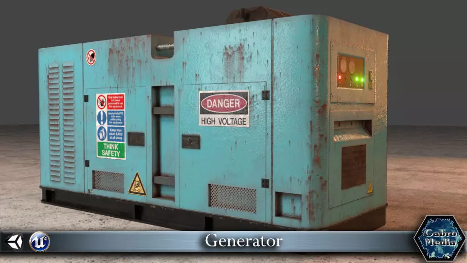 PBR Generator industrial Low-poly 3D model_0