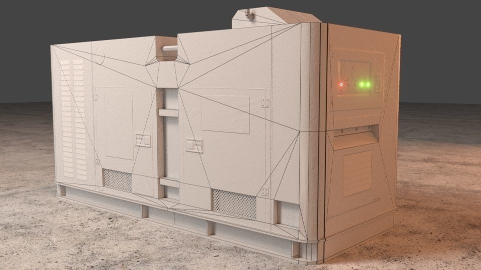 PBR Generator industrial Low-poly 3D model_8