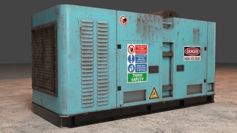 PBR Generator industrial Low-poly 3D model_2