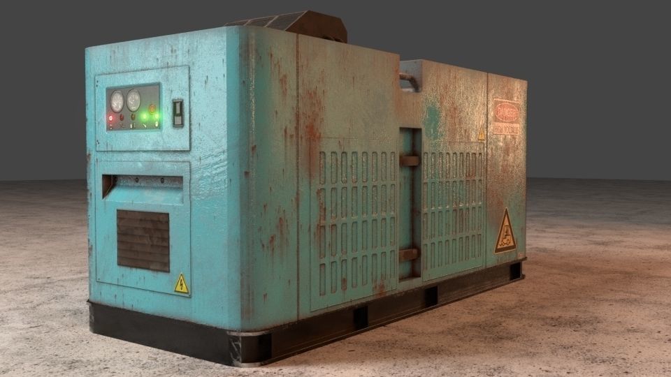 PBR Generator industrial Low-poly 3D model_3