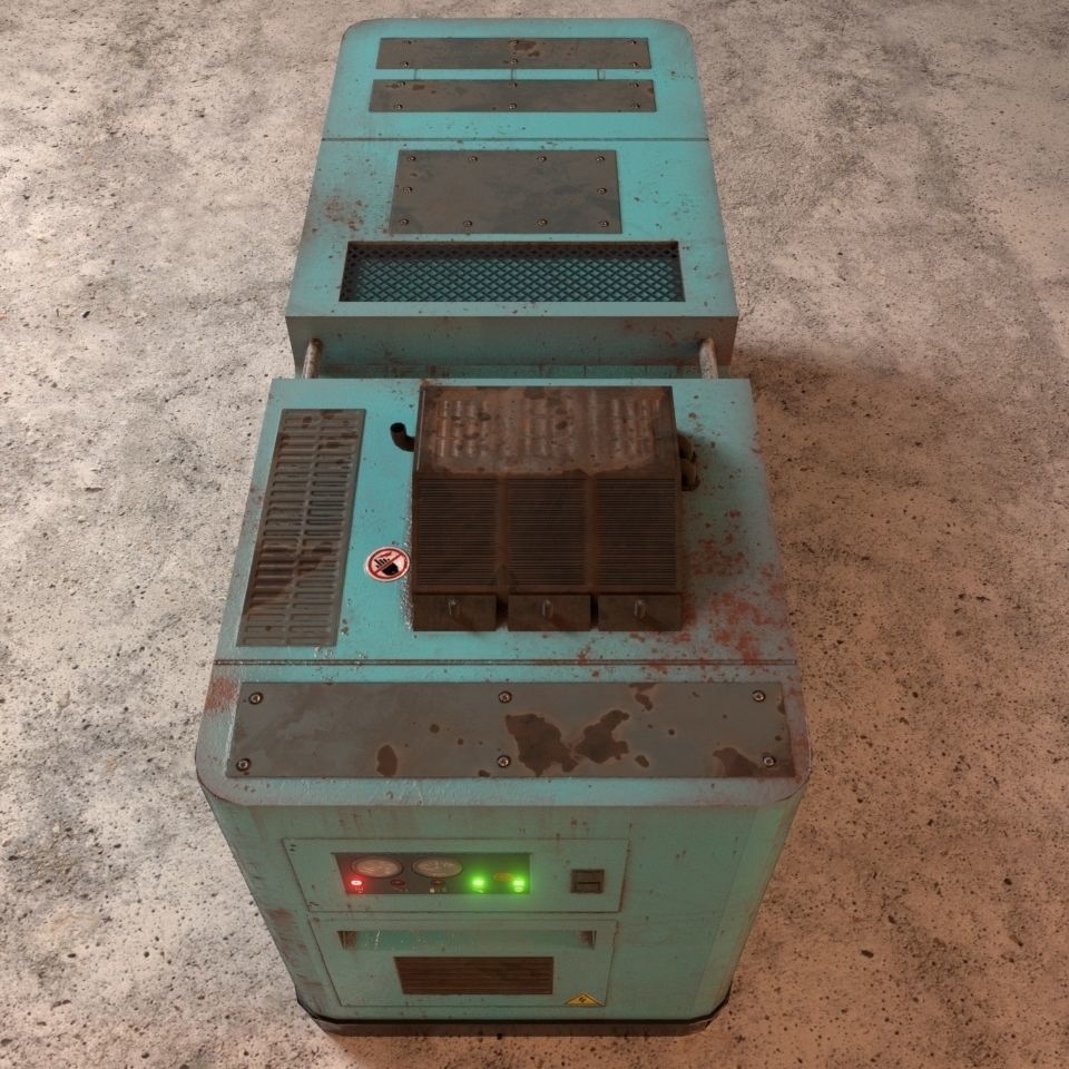 PBR Generator industrial Low-poly 3D model_4