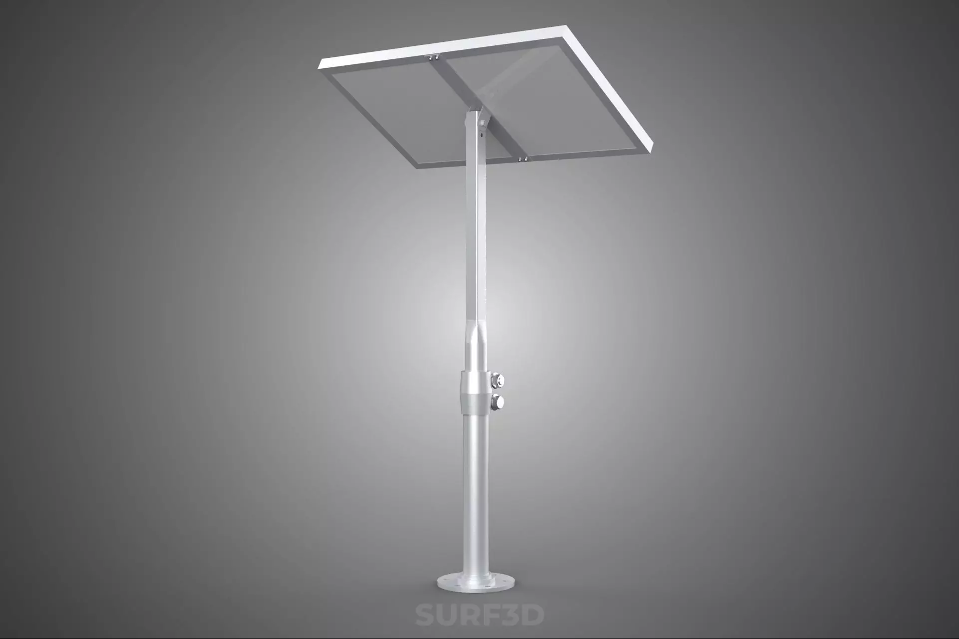 STAND MOUNTED FRAME POLE SOLAR CELL PANEL PV MODULE PHOTOVOLTAIC 3D model_27