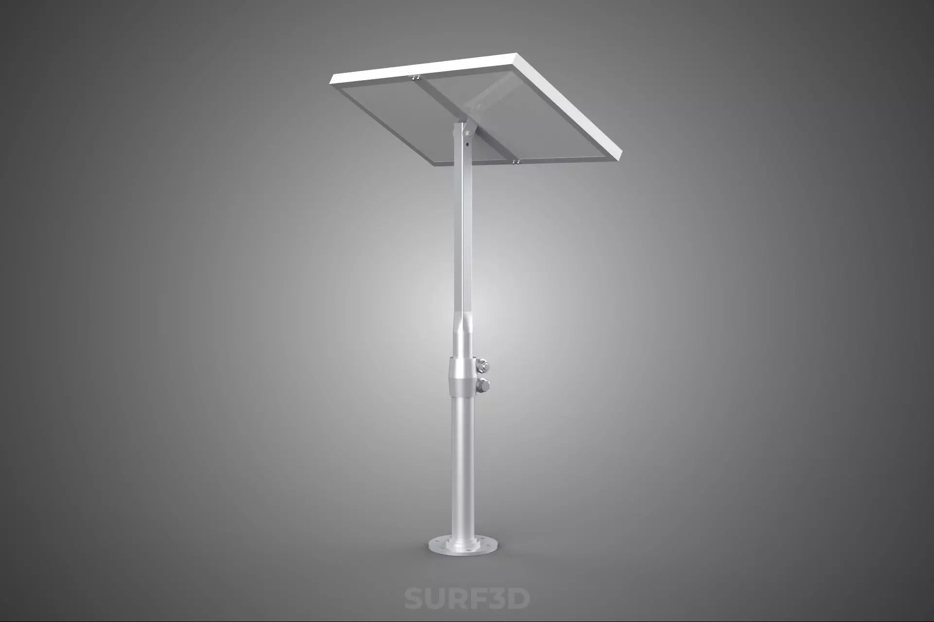 STAND MOUNTED FRAME POLE SOLAR CELL PANEL PV MODULE PHOTOVOLTAIC 3D model_16