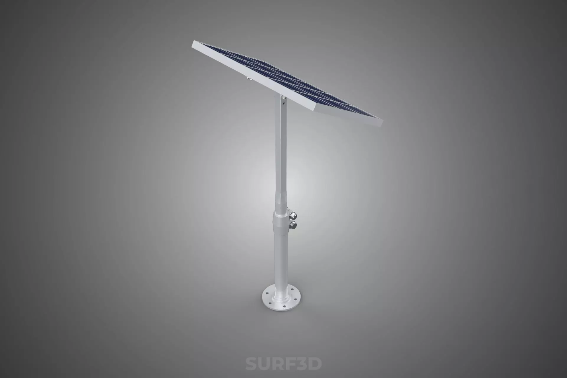 STAND MOUNTED FRAME POLE SOLAR CELL PANEL PV MODULE PHOTOVOLTAIC 3D model_8