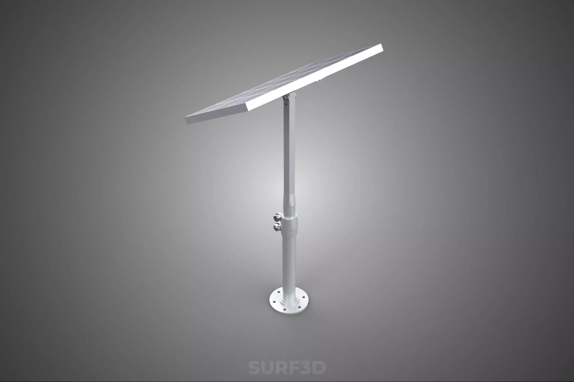 STAND MOUNTED FRAME POLE SOLAR CELL PANEL PV MODULE PHOTOVOLTAIC 3D model_6