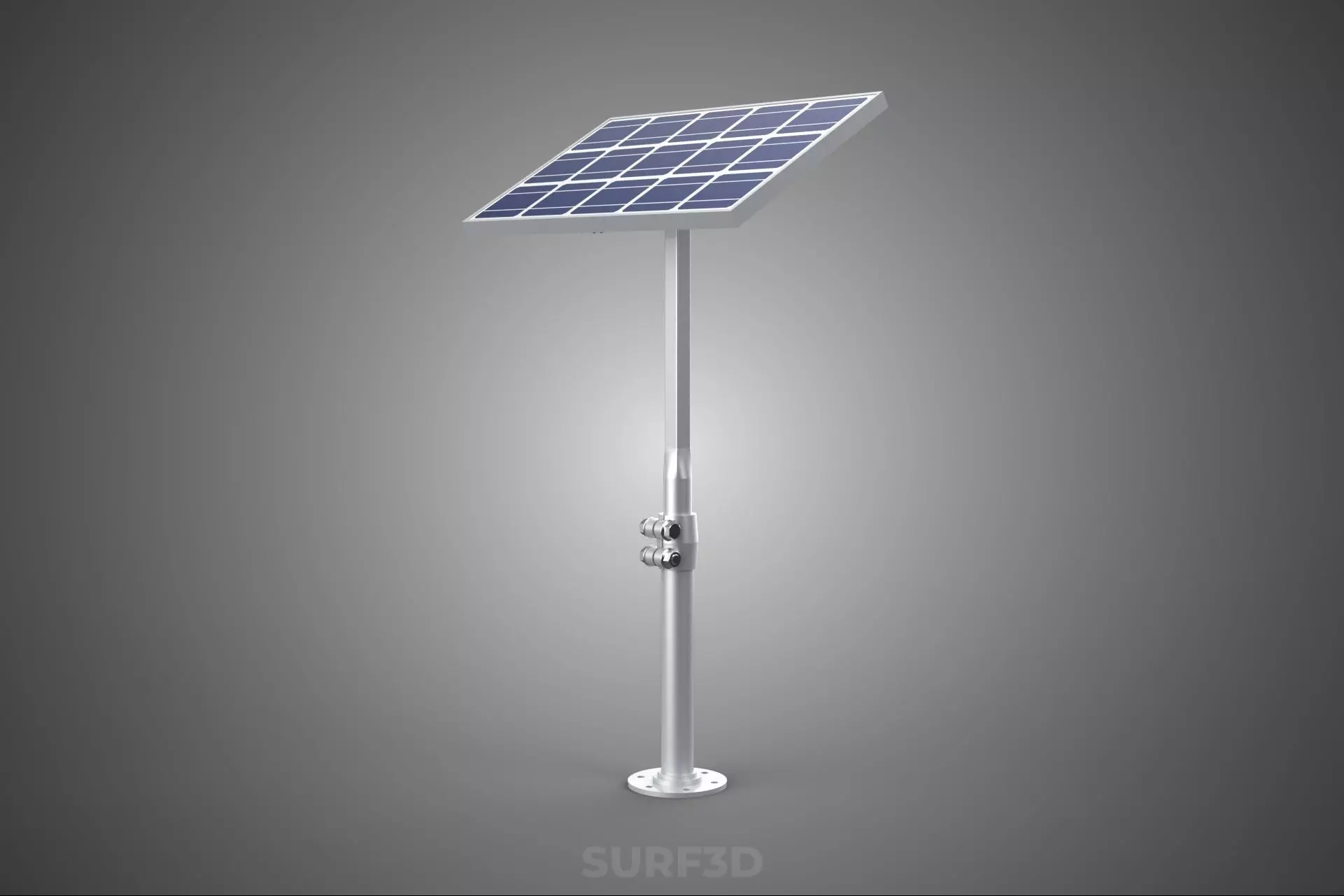 STAND MOUNTED FRAME POLE SOLAR CELL PANEL PV MODULE PHOTOVOLTAIC 3D model_12