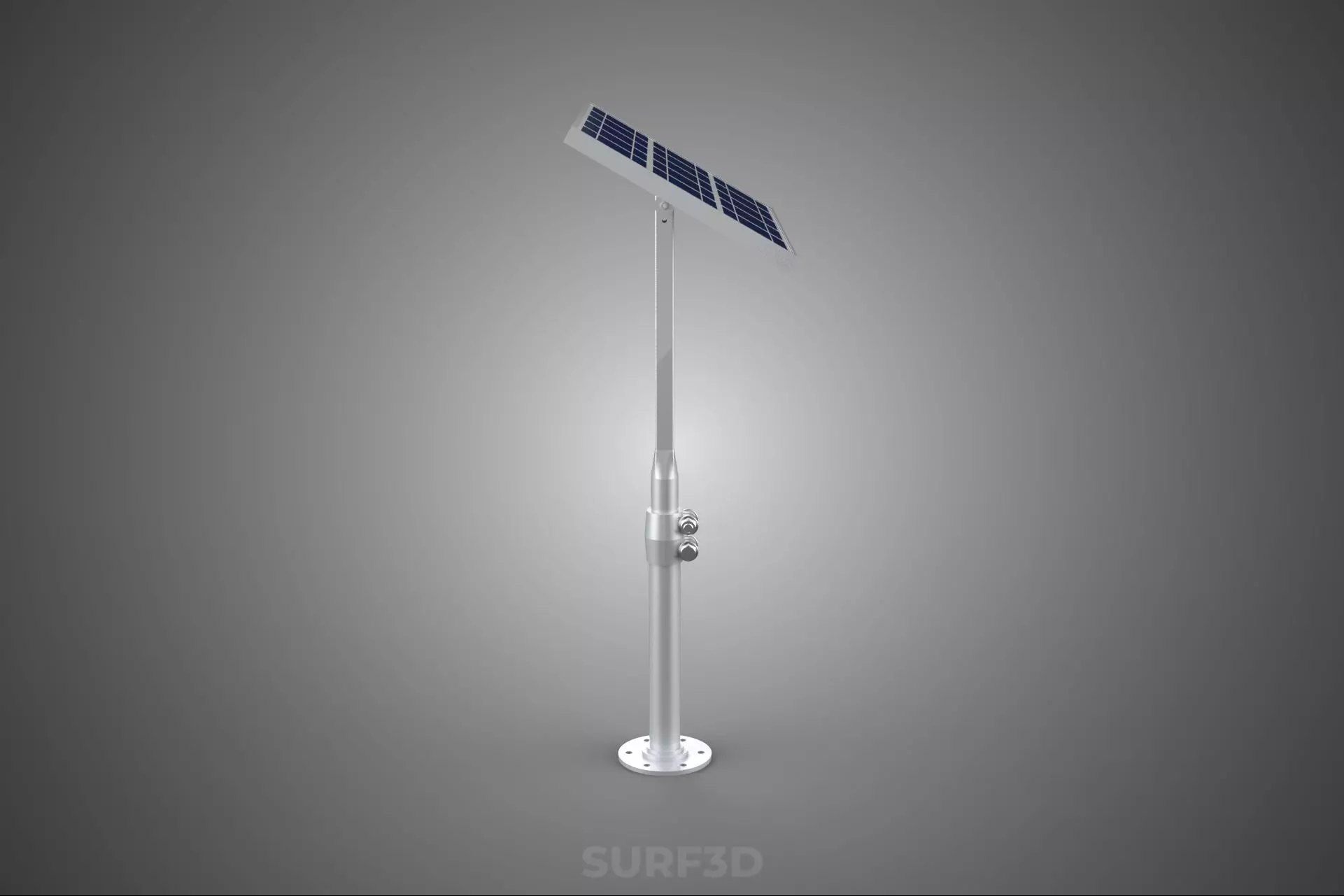 STAND MOUNTED FRAME POLE SOLAR CELL PANEL PV MODULE PHOTOVOLTAIC 3D model_29