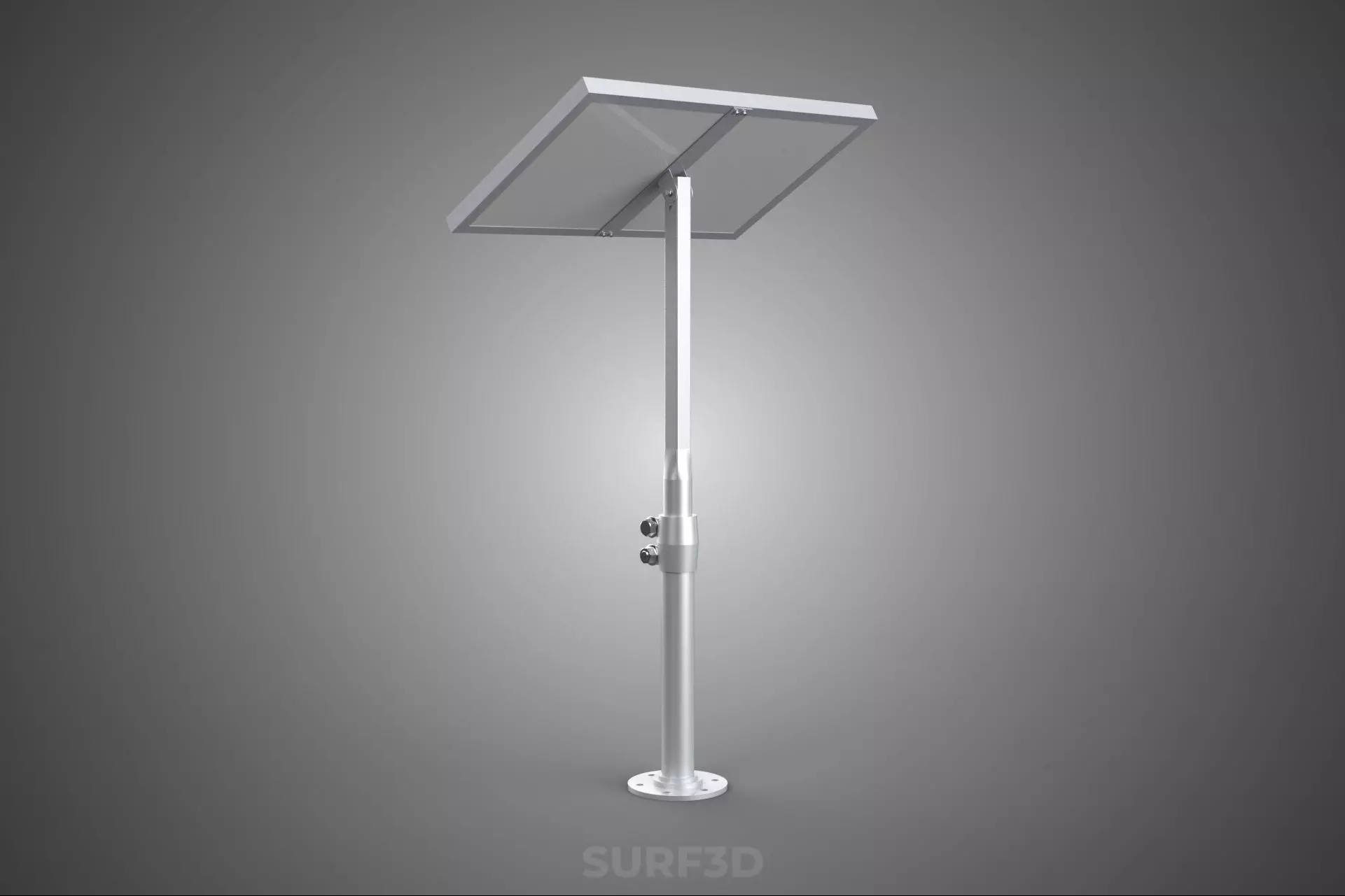 STAND MOUNTED FRAME POLE SOLAR CELL PANEL PV MODULE PHOTOVOLTAIC 3D model_14