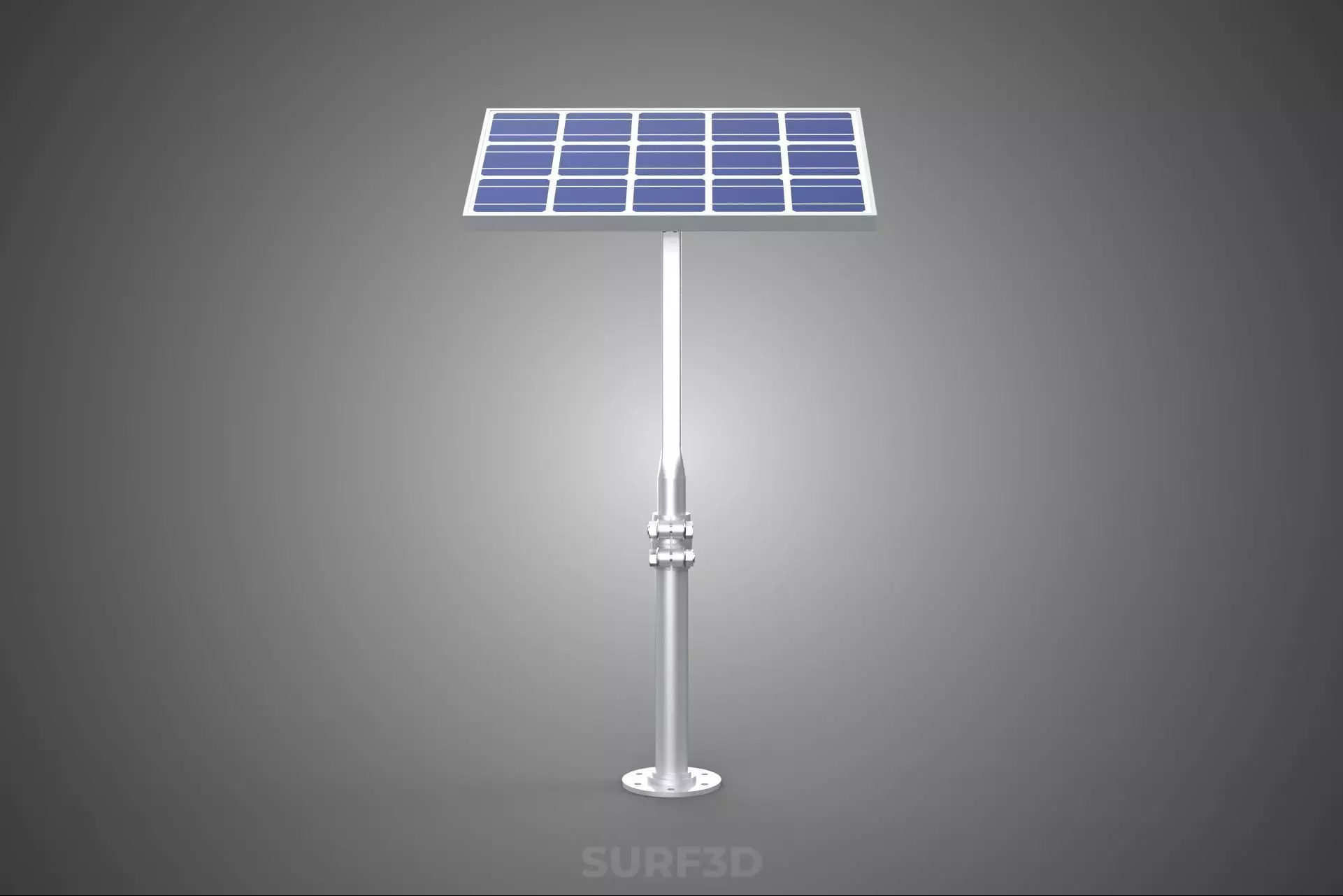STAND MOUNTED FRAME POLE SOLAR CELL PANEL PV MODULE PHOTOVOLTAIC 3D model_11