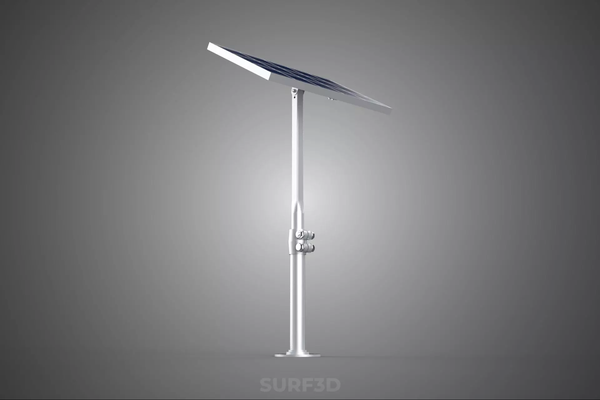 STAND MOUNTED FRAME POLE SOLAR CELL PANEL PV MODULE PHOTOVOLTAIC 3D model_18