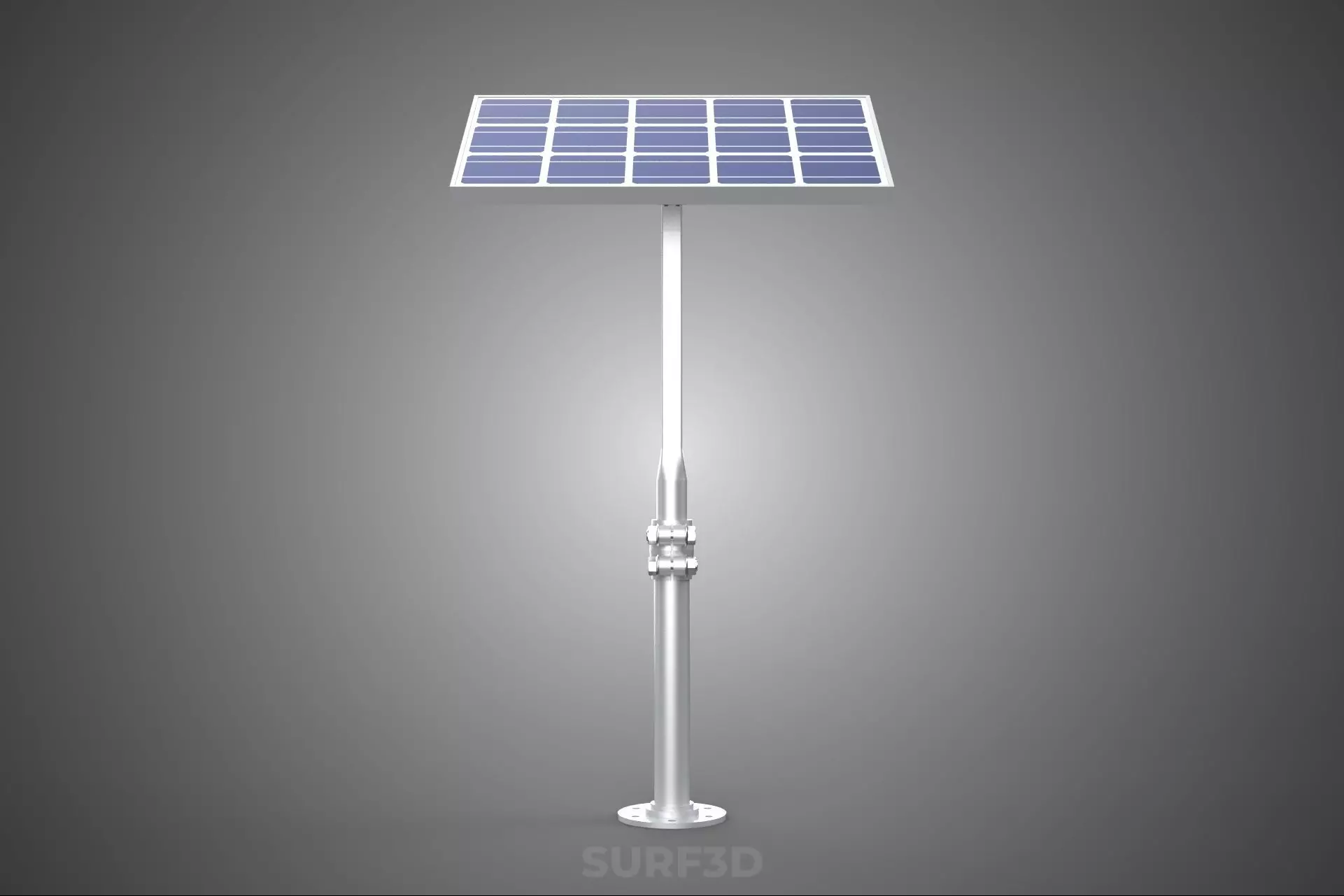 STAND MOUNTED FRAME POLE SOLAR CELL PANEL PV MODULE PHOTOVOLTAIC 3D model_25