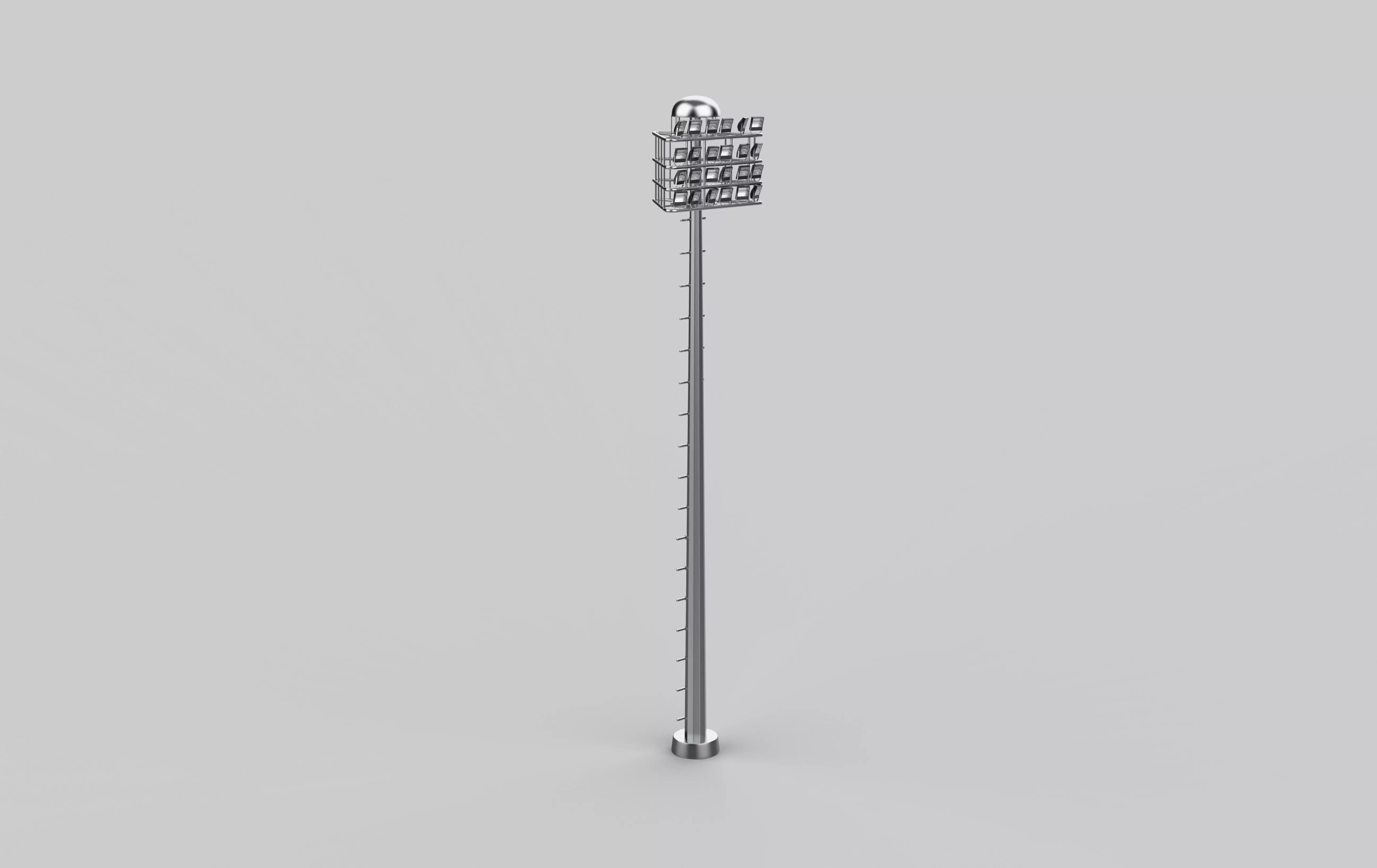 High mast lighting tower 3D model_2