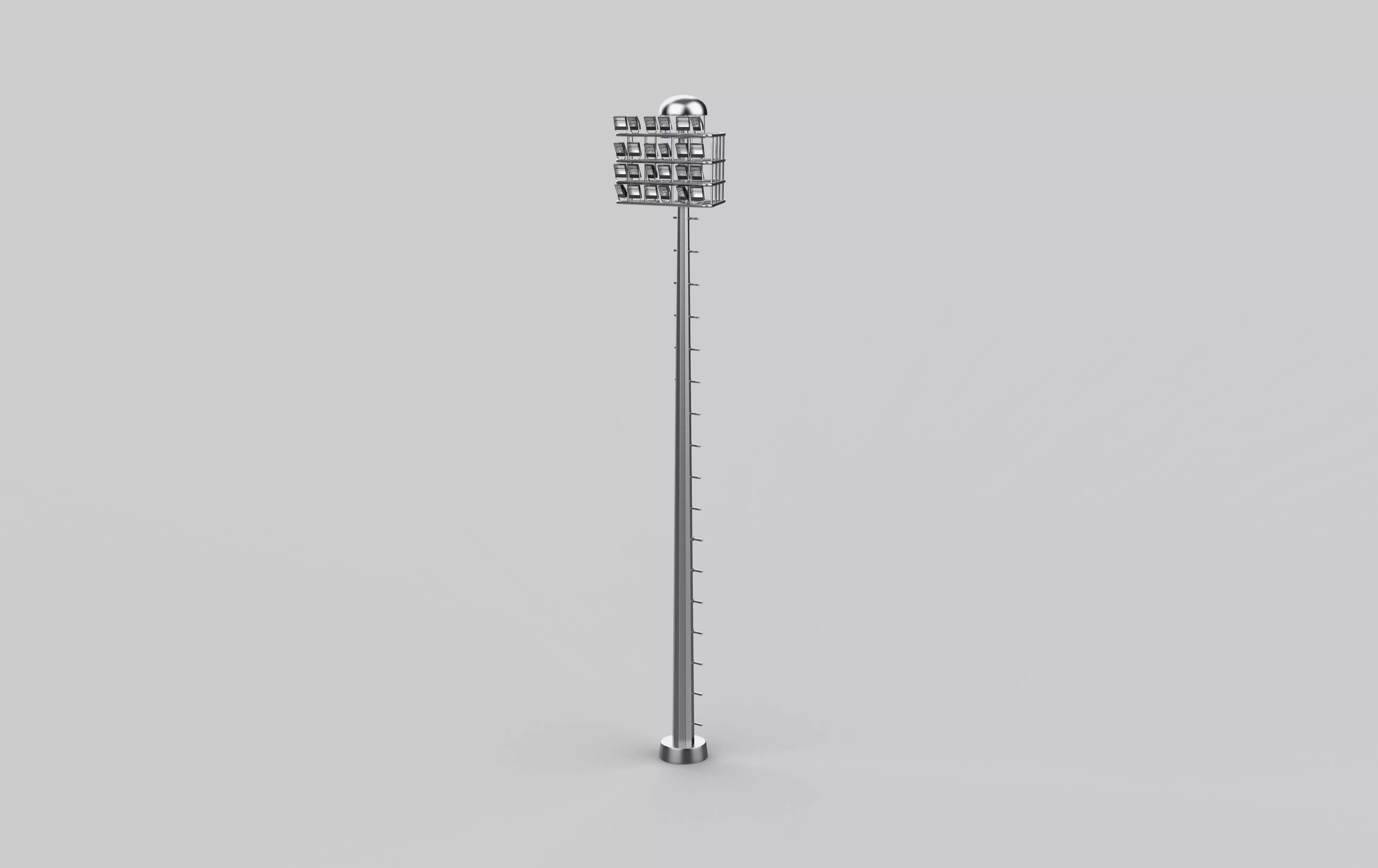 High mast lighting tower 3D model_8