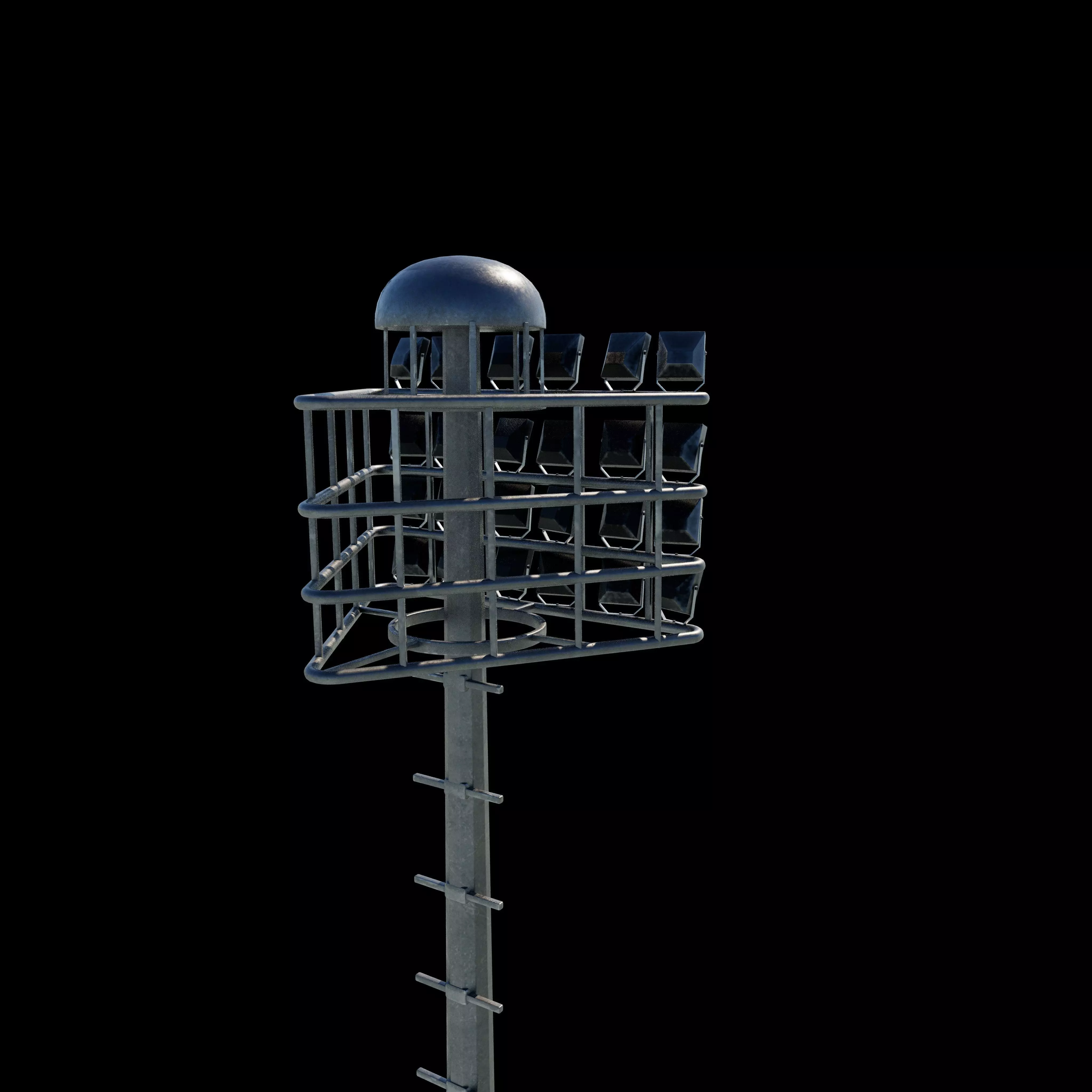 High mast lighting tower 3D model_9