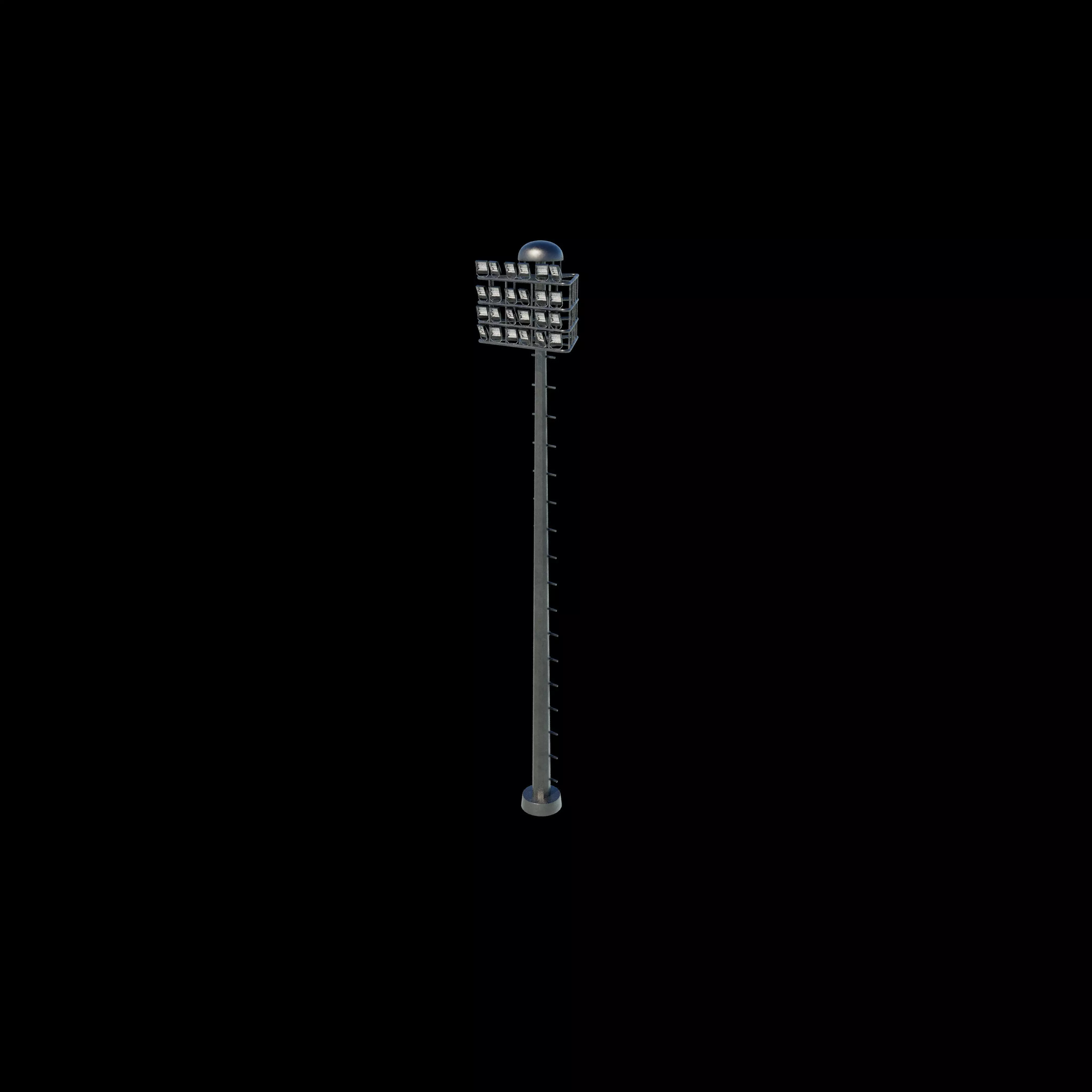 High mast lighting tower 3D model_4