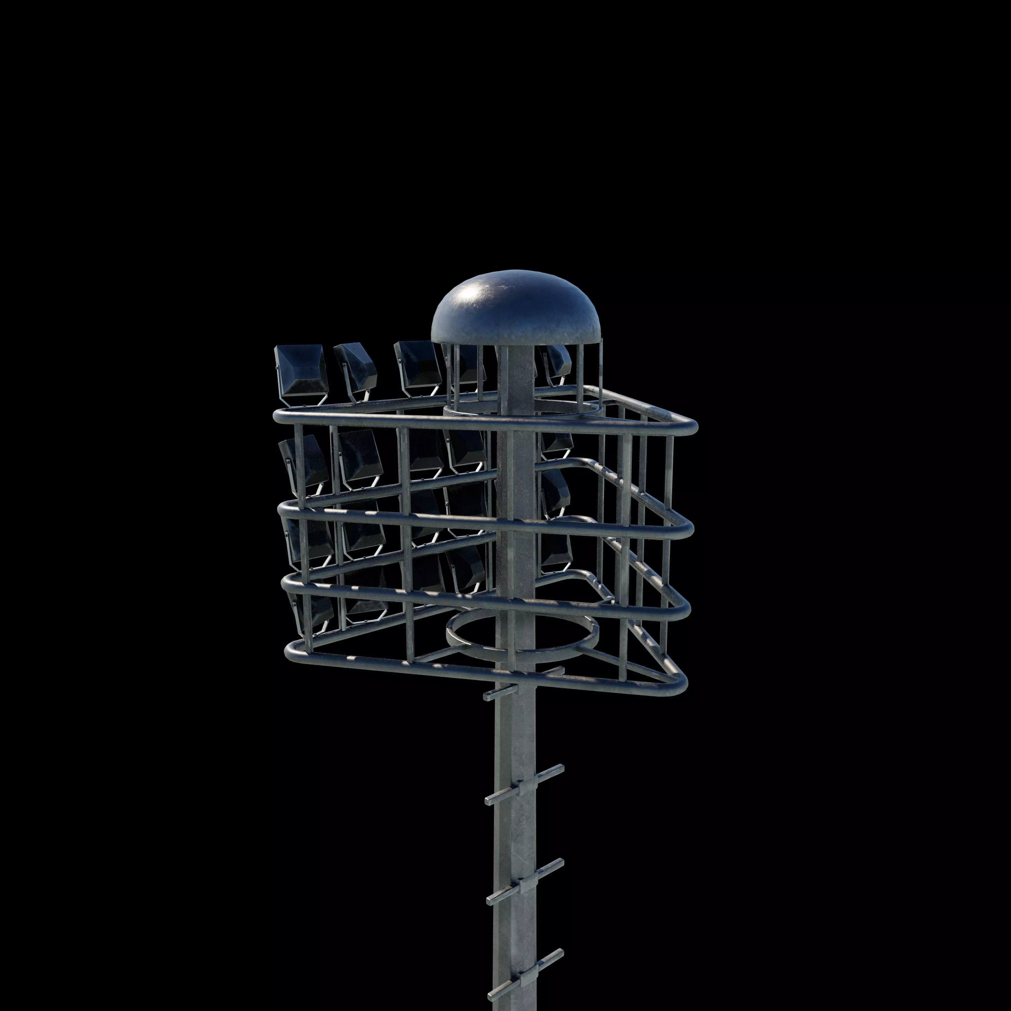 High mast lighting tower 3D model_11