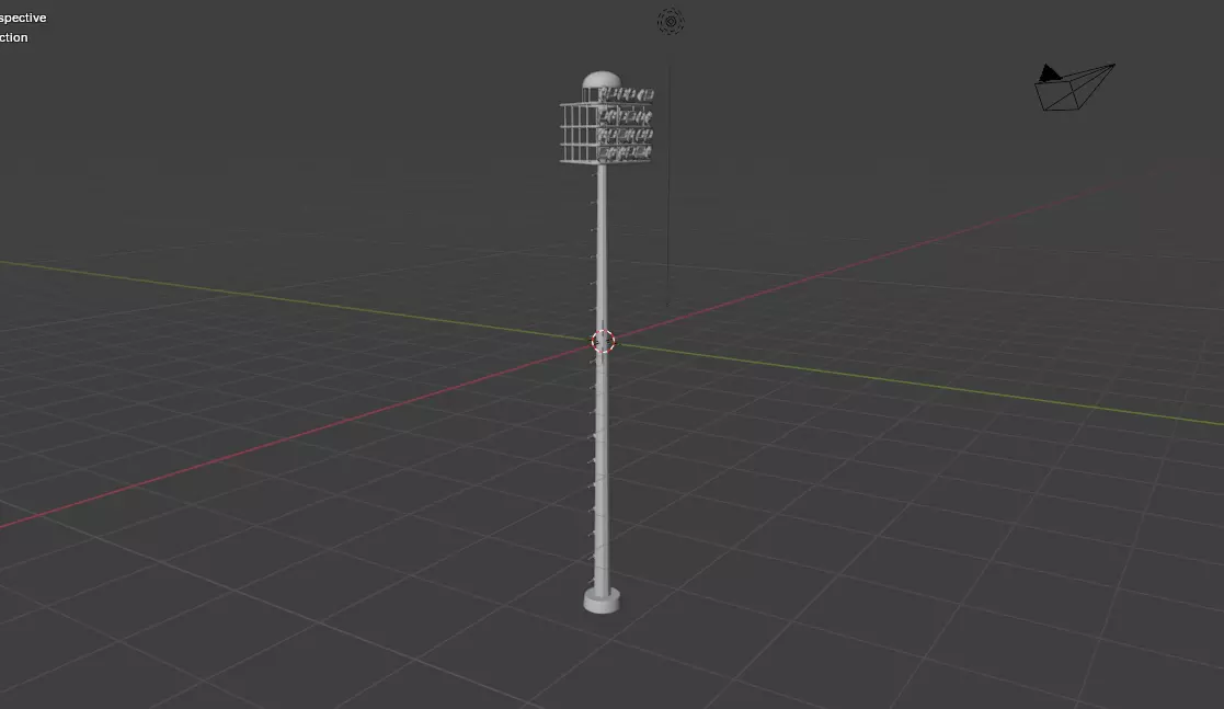 High mast lighting tower 3D model_21