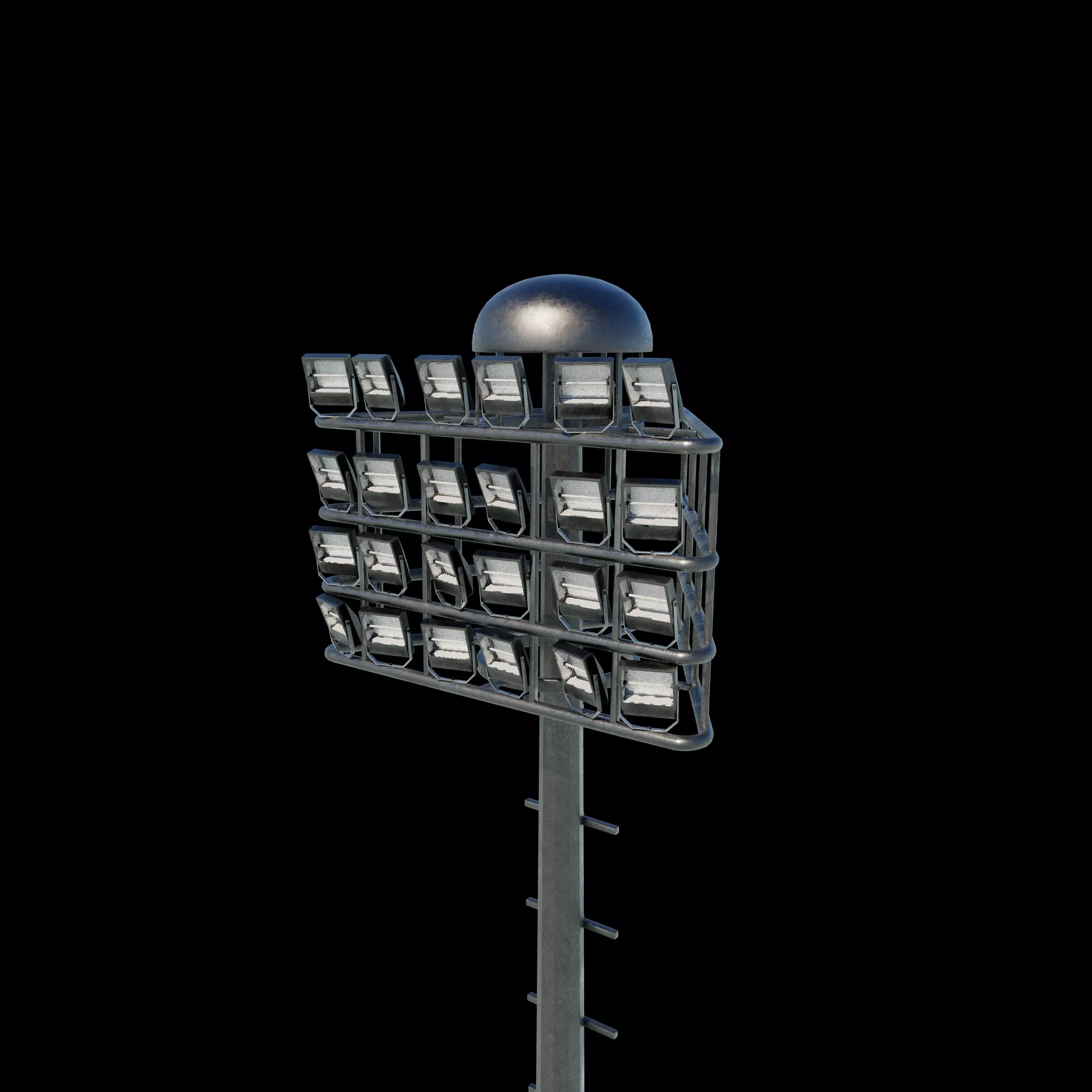 High mast lighting tower 3D model_6