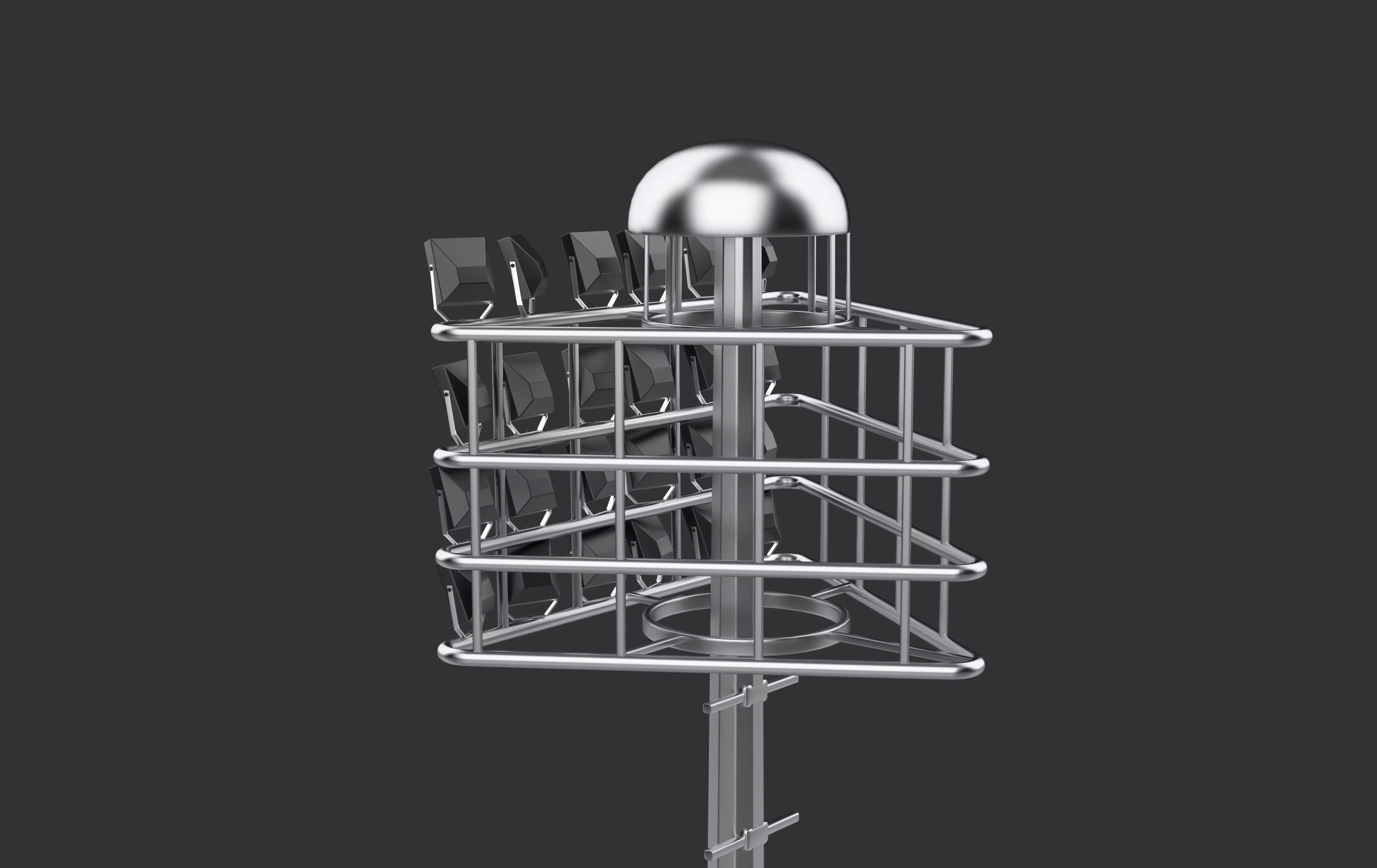 High mast lighting tower 3D model_17