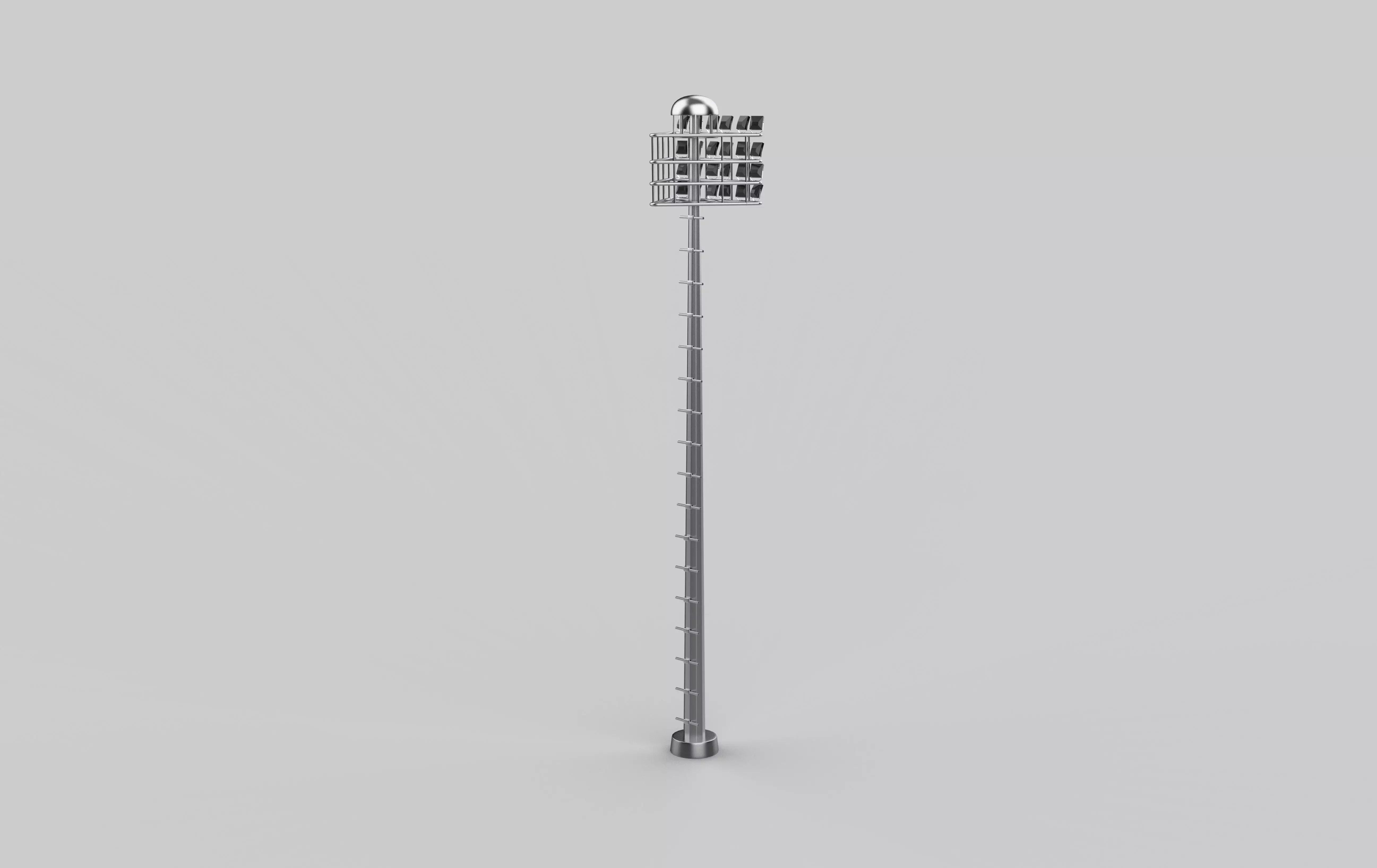 High mast lighting tower 3D model_7