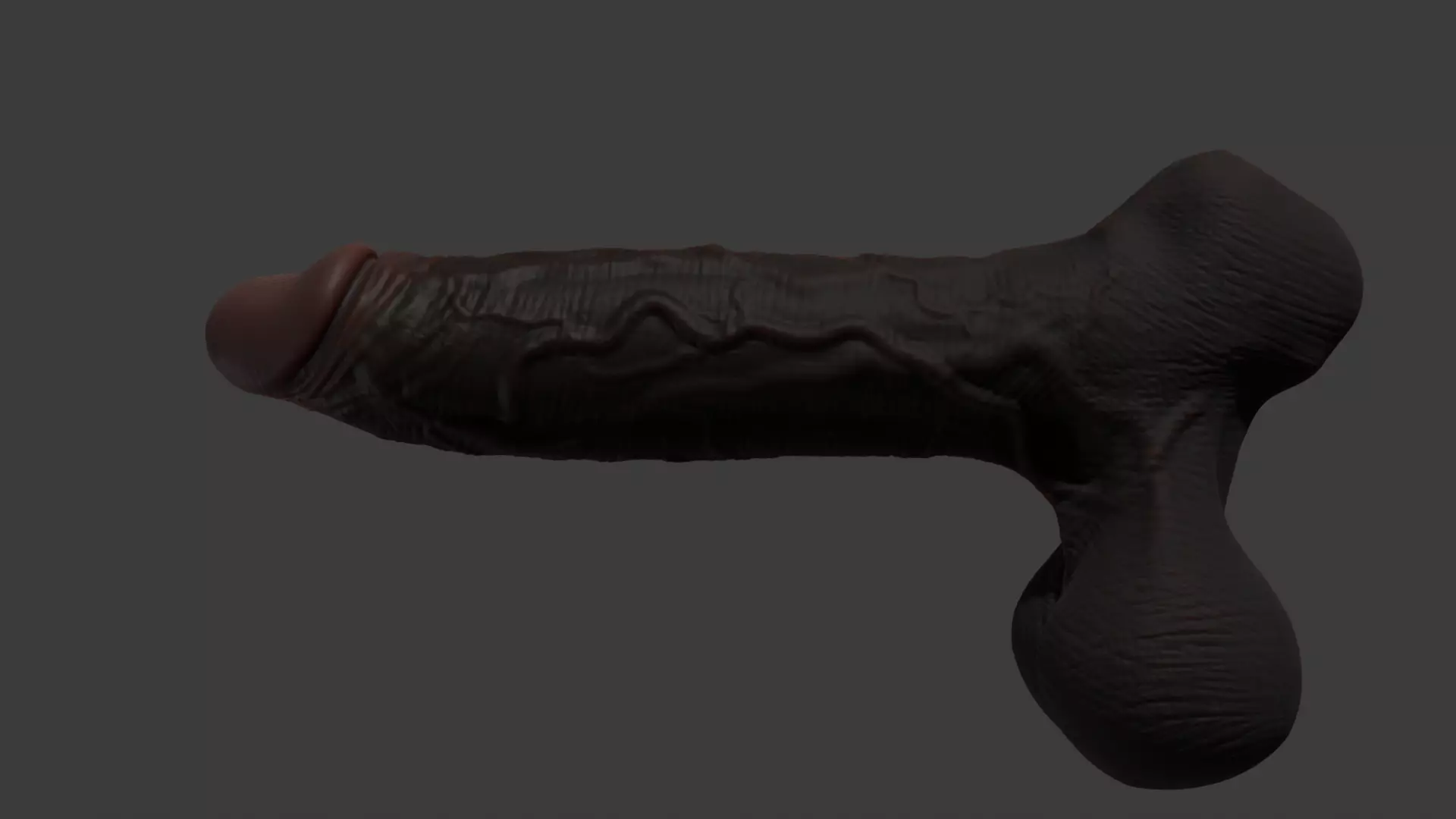 Stylized BBC Penis and balls Rigged Lowpoly and Highpoly Low-poly 3D model_5