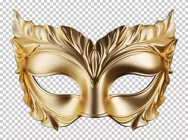 Golden Leaf Masquerade Mask