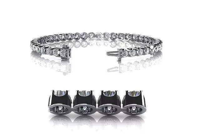 Braceleted Diamond B234 3D print model