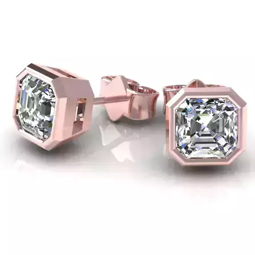 Studs Ascher Bezel Earring