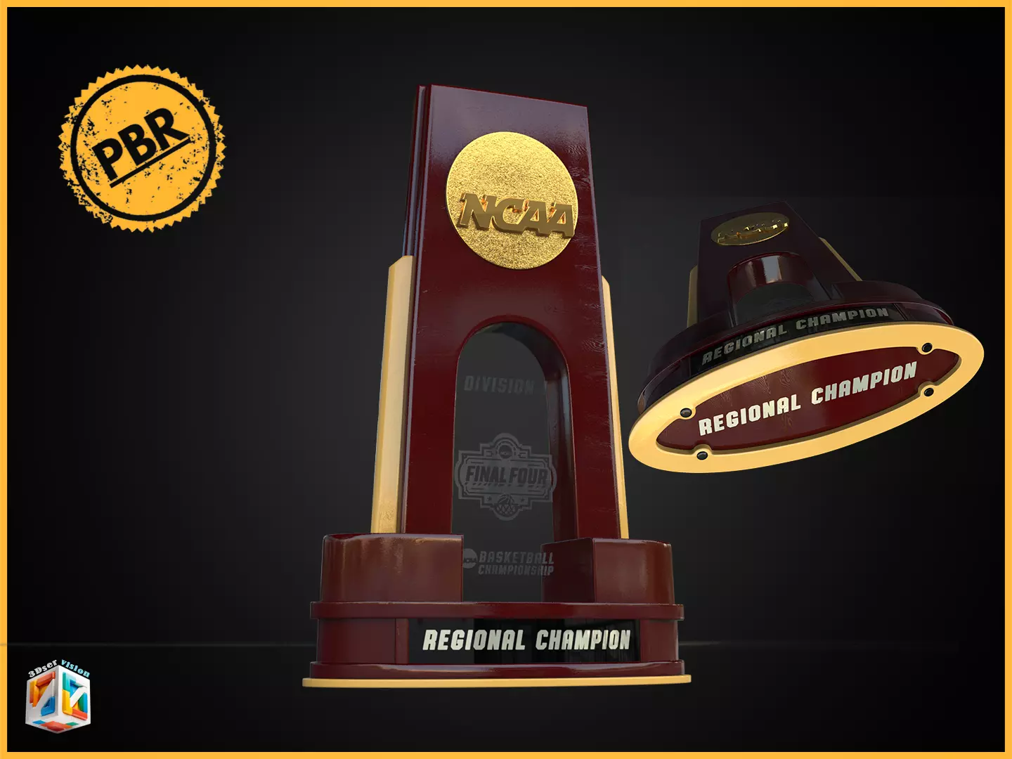 Regional Champion Men Final four Div 2 - March Madness 3D model