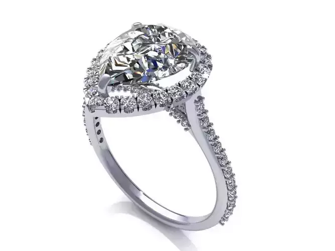 Pear Diamond Wedding Ring