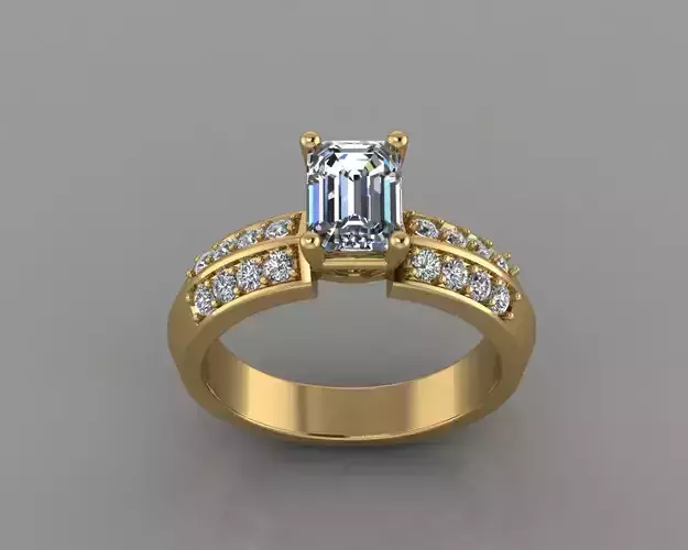 Engagement Ring EmeraldV1