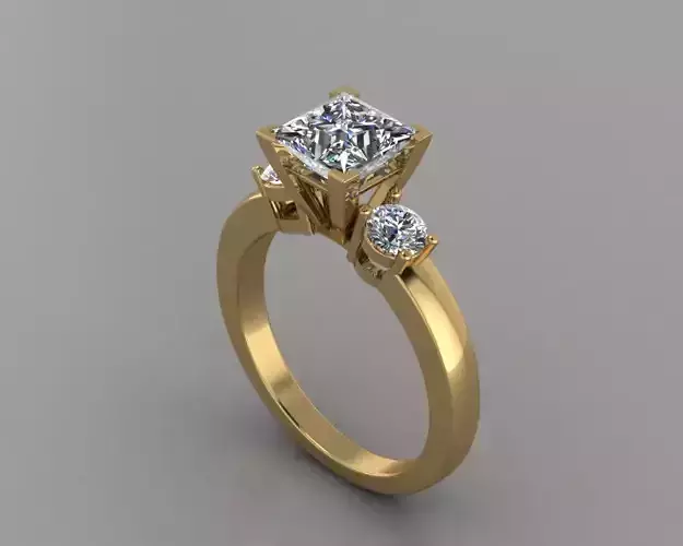BS121 Engagement Ring Princess