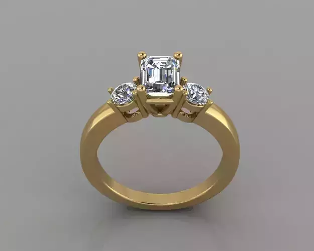 BS121 Engagement Ring Emerald