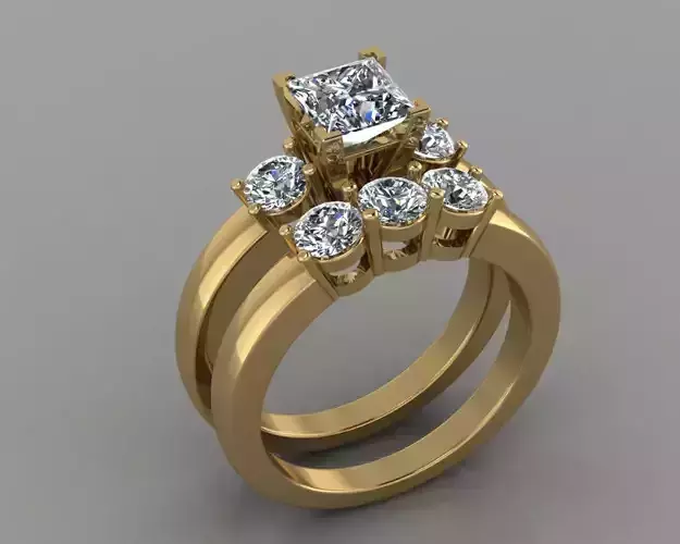 Bridal Set Princess Woman Wedding Ring