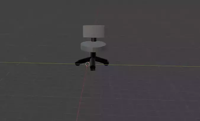 3D low-poly office chair