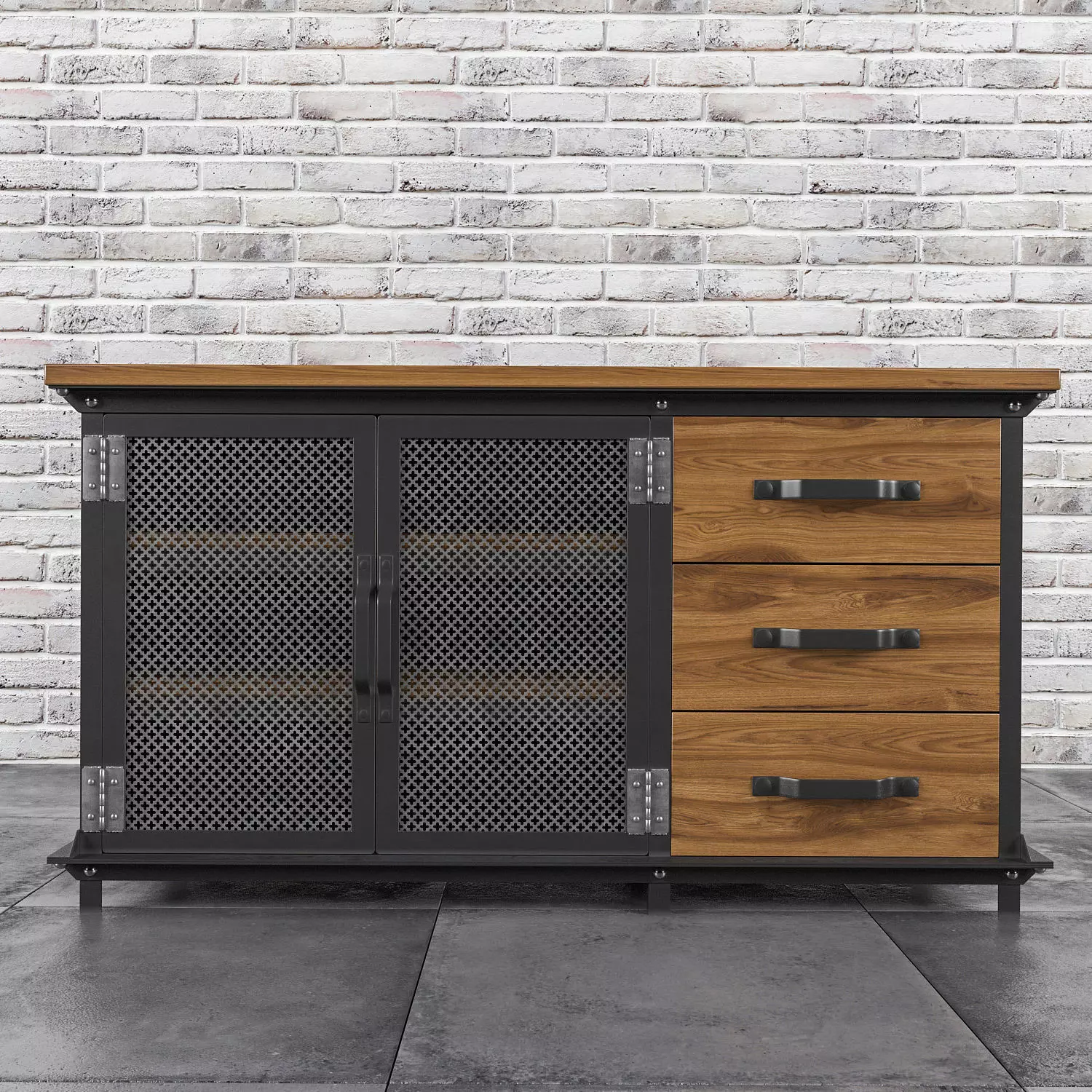 Ellis Console with Drawers 3D model