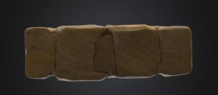 Stone Wall Low-poly 3D model_16