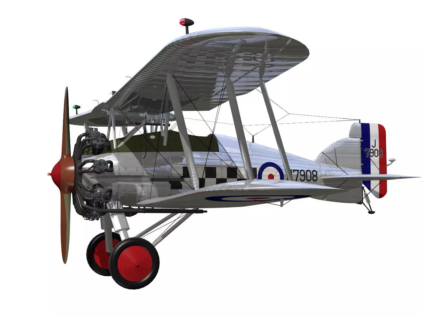 Gloster Gamecock 3D model_2