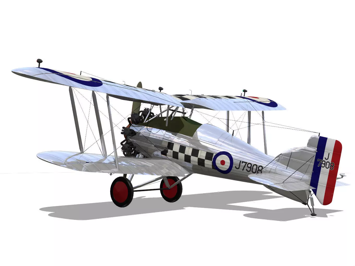 Gloster Gamecock 3D model_6