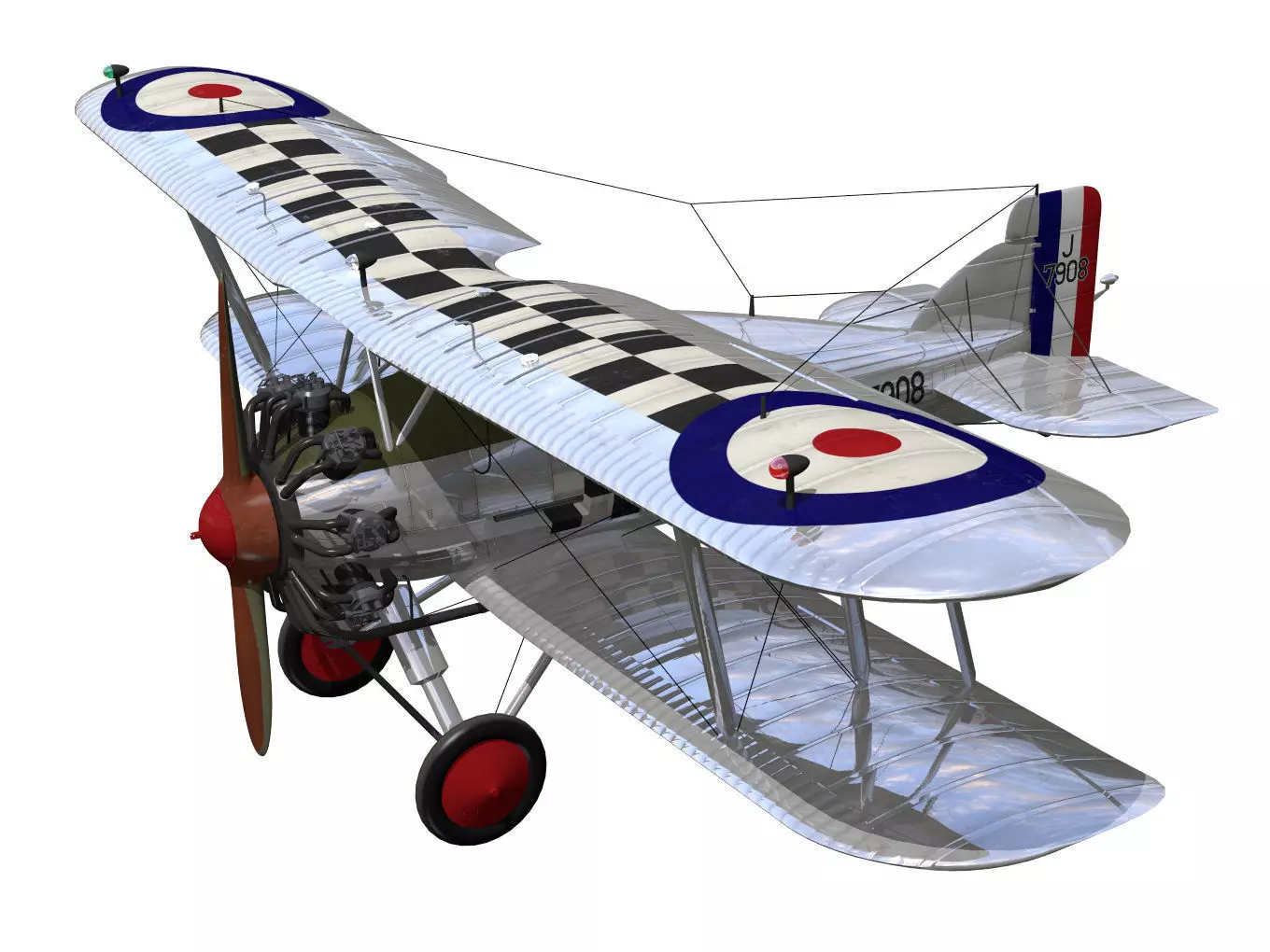 Gloster Gamecock 3D model_0