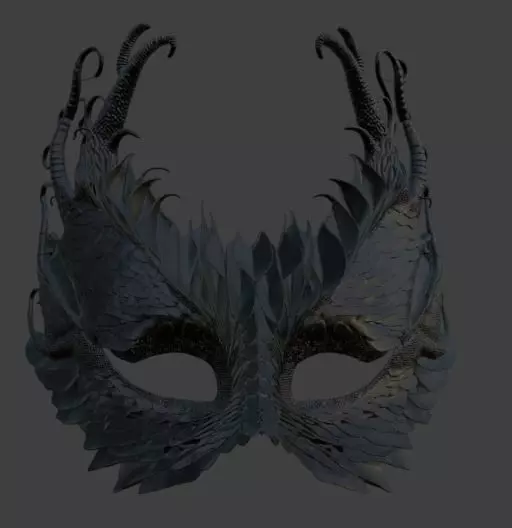 Dragon Fantasy Masquerade Mask 3D print model_1