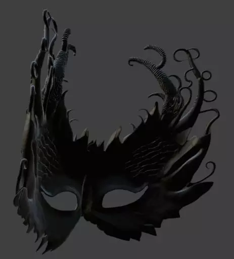 Dragon Fantasy Masquerade Mask 3D print model_3