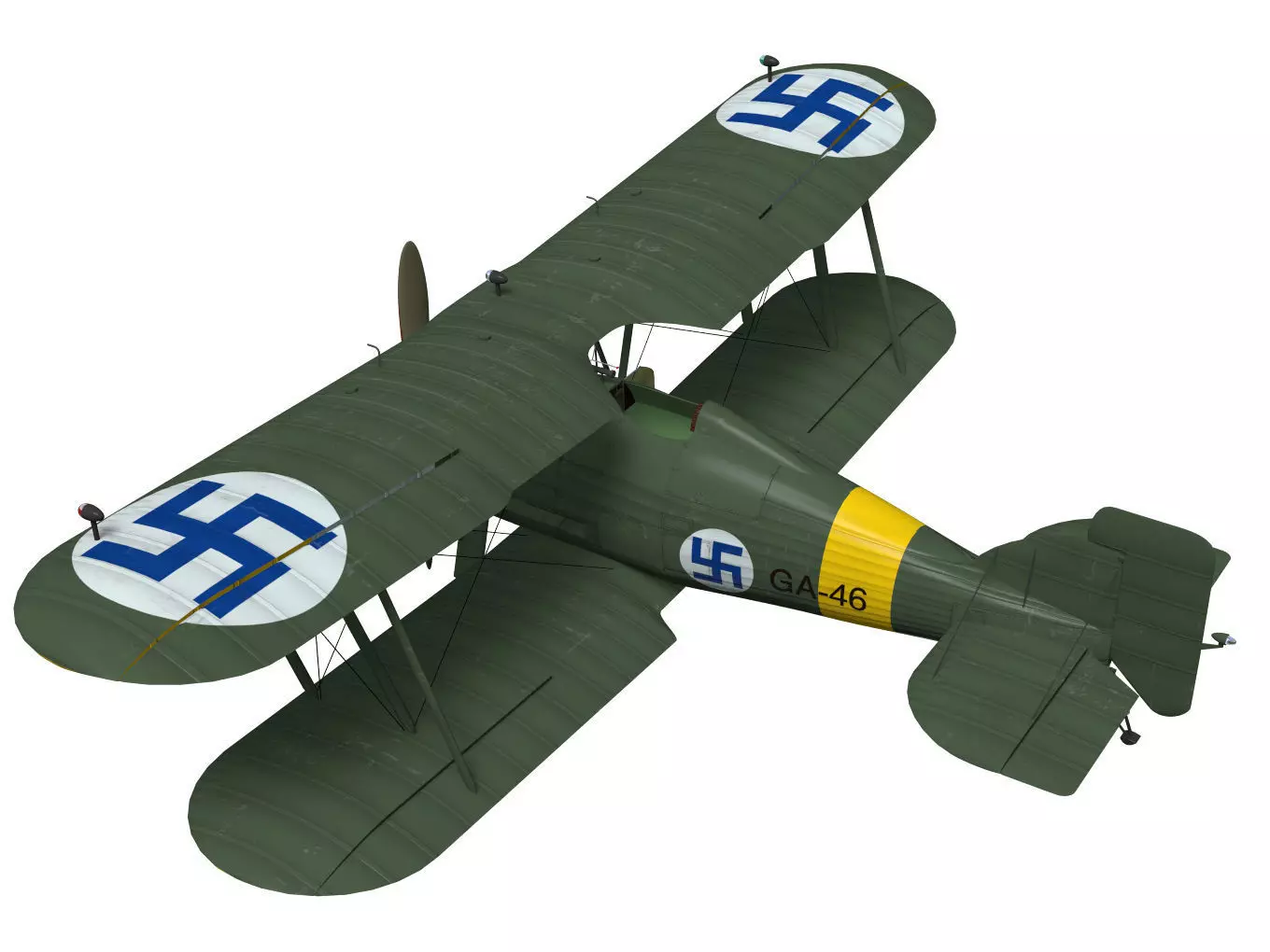Gloster Gamecock 3D model_1