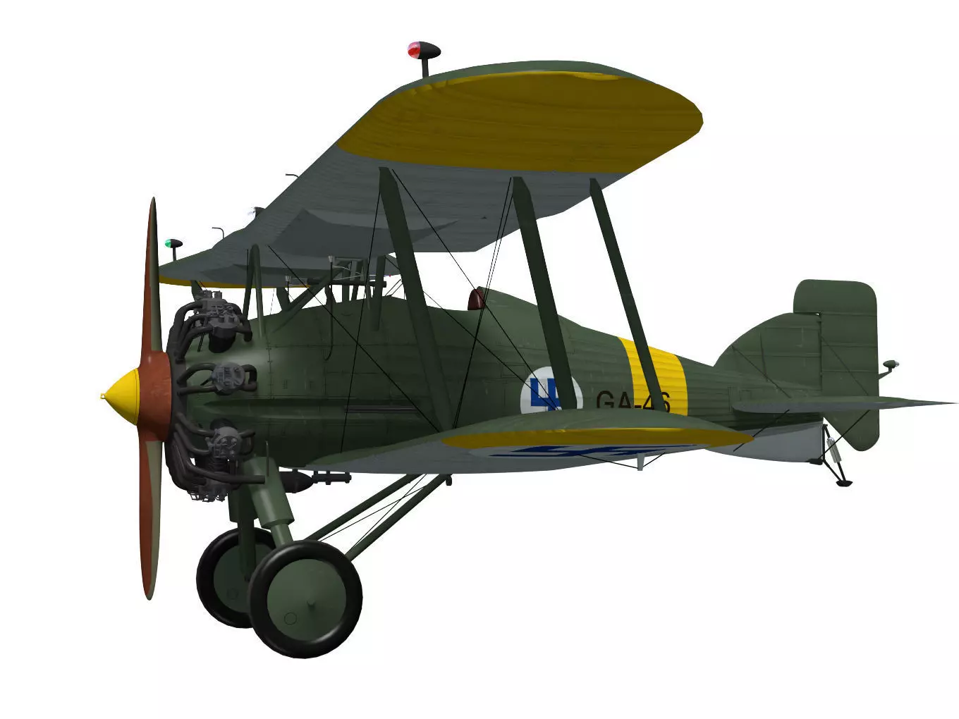 Gloster Gamecock 3D model_2