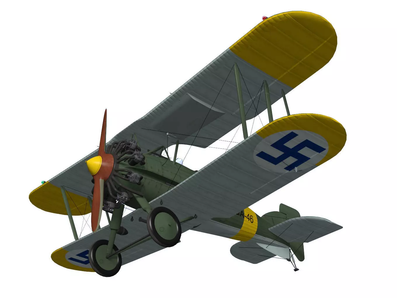 Gloster Gamecock 3D model_3